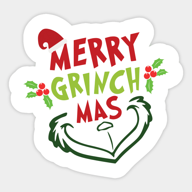 Merry Grinchmas - Great Christmas Gift Grinnch Lovers Sticker by teespringplus